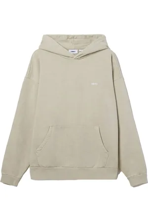 Obey Lowercase pigment Hoodie felpa con cappuccio effetto slavato - pigment abbey stone S