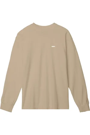 Obey Bold 3 heavyweight longsleeve boxy t-shirt manica lunga - irish cream XL