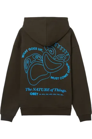 Obey Nature extra heavy Hoodie felpa pesante con cappuccio - rosin XL