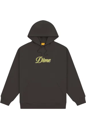 DIME Dime Pixel Cursive Hoodie felpa con cappuccio e stampa ricamata - Vintage black M