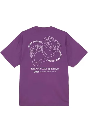 Obey The nature of things heavyweight t-shirt da uomo - imperial purple M