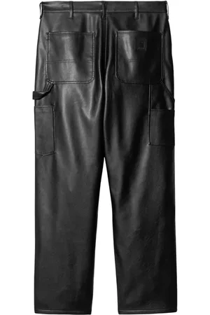 Carhartt Single Knee Pants Pantaloni in ecopelle fondo largo - Black L