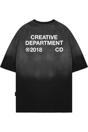 Reternity Creative dept. t-shirt boxy fit con effetto vintage - faded black L