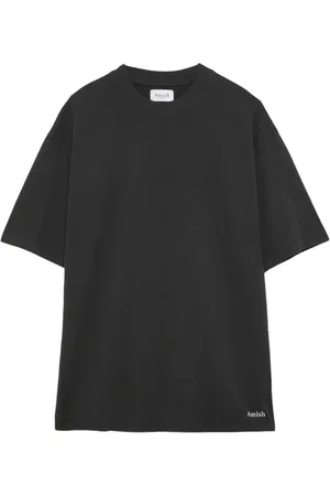 AMISH Supplies Unisex Micro Logo Jersey t-shirt - Antracite work XS