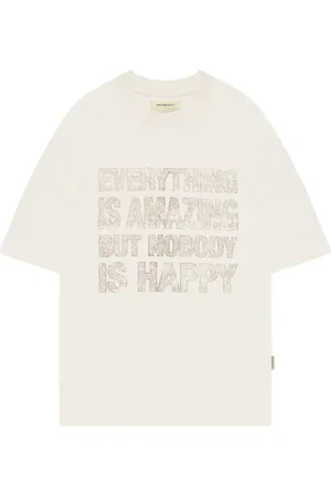 Reternity Quote t-shirt boxy fit con stampa - cream S