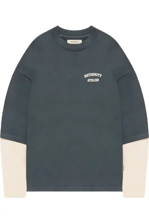 Reternity Layered Longsleeve t-shirt con doppia manica - washed / cream XS