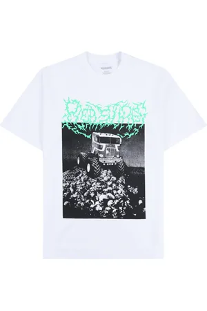 Pleasures Off Road heavy t-shirt boxy con grafica - white M