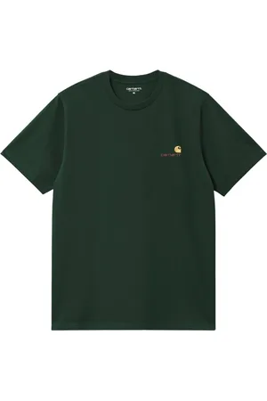 Carhartt American Script T-Shirt con logo ricamato - Conifer S