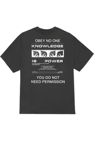 Obey Permission t-shirt con grafica - vintage black M