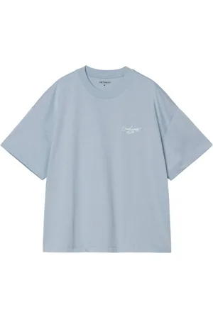 Carhartt Signature script t-shirt boxy fit con ricamo - Frosted /White S