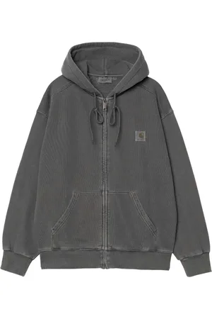 Carhartt Hooded Nelson Sweat Jacket felpa con zip e cappuccio - Graphite garment dyed XS