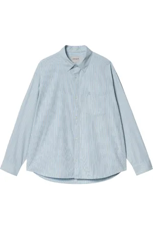 Carhartt Notus stripe shirt camicione a righe maniche lunghe - Bova Stripe/ Bluebird S