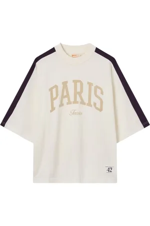 Champion H. Dean hi neck boxy fit t-shirt - cream XS