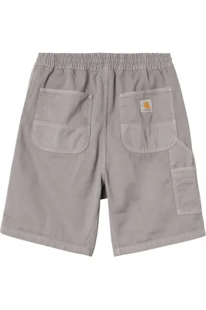 Carhartt Flint short in cotone gamba larga con elastico in vita - Yosemite garment dyed S