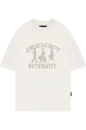 Reternity Creative dept. logo t-shirt boxy fit - cream S