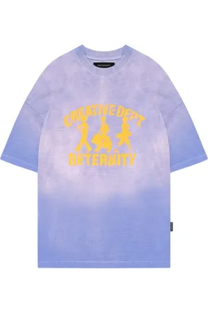 Reternity Creative dept. logo t-shirt boxy fit - washed purple S
