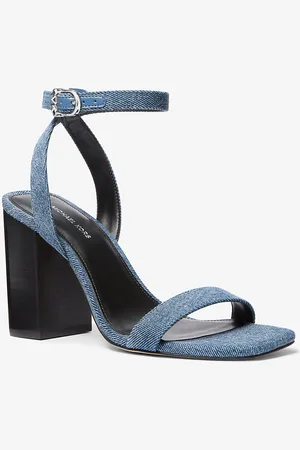 Michael Kors MK Sandolo Merriam in denim con tacco a blocco