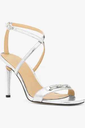 Michael Kors MK Sandalo Lena in pelle metallizzata