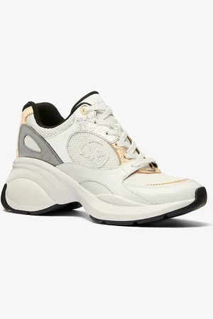 Michael Kors MK Sneaker Zuma in mesh e pelle color block craquelé