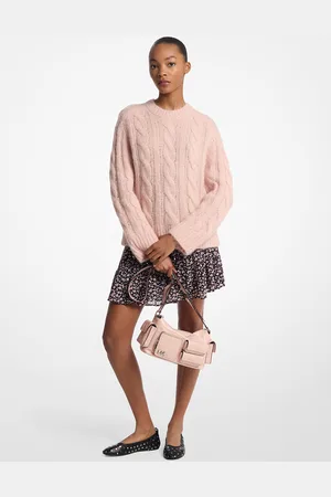 Michael Kors MK Gonna a balze in georgette con stampa floreale e borchie