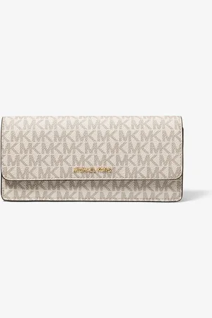 Michael Kors MK Portafoglio Jet Set grande con logo e chiusura frontale con bottoni automatici