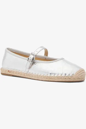 Michael Kors MK Espadrilla stile ballerina Lynn in pelle metallizzata