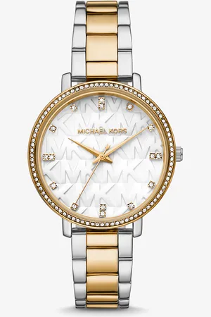 Michael Kors MK Orologio Pyper bicolore con pavé e logo