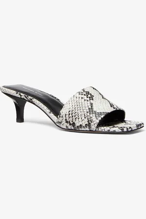 Michael Kors MK Sandalo Merriam con mezzo tacco in pelle stampa serpente