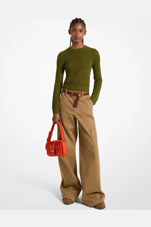 Michael Kors MK Pullover in mesh di lana merino
