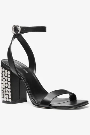 Michael Kors MK Sandalo Merriam in pelle con tacco a blocco e borchie