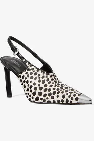Michael Kors MK Décolleté Kasia slingback in pelle effetto cavallino stampa maculata