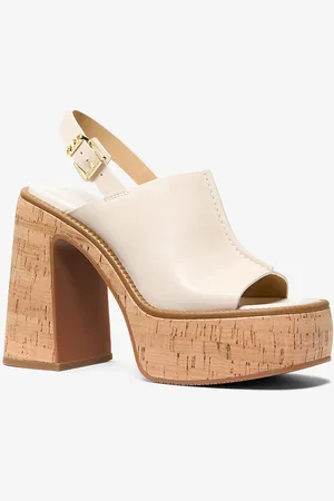 Michael Kors MK Sandalo Leia in pelle con plateau
