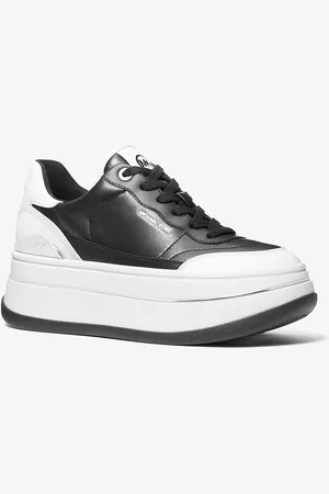 Michael Kors MK Sneaker Hayes in pelle bicolore con plateau