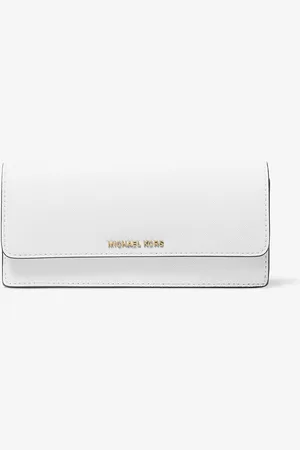 Michael Kors MK Portafoglio Jet Set grande in pelle Saffiano con chiusura a scatto