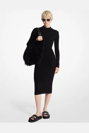 Michael Kors MK Abito con collo a lupetto in misto lana stretch