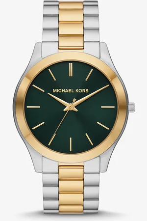 Michael Kors MK Orologio Runway sottile oversize bicolore