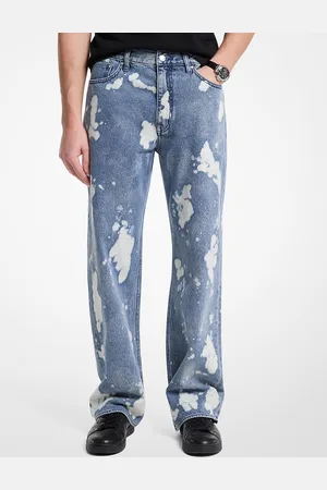 Michael Kors MK Jeans Arden taglio rilassato in denim effetto macchiato
