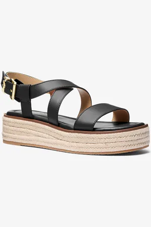 Michael Kors MK Sandalo stile espadrilla Lynne in pelle con plateau