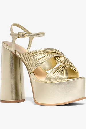Michael Kors MK Sandalo Alessia metallizzato con plateau