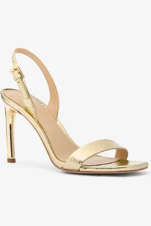 Michael Kors MK Sandalo Kasia in pelle metallizzata craquelé