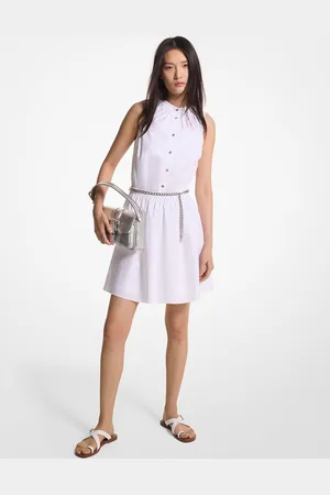 Michael Kors MK Miniabito in popeline di cotone biologico stretch