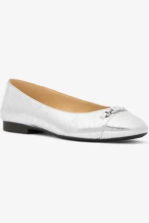 Michael Kors MK Ballerina Rebecca Flex in pelle metallizzata craquelé