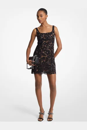 Michael Kors MK Miniabito in pizzo floreale cordonato con borchie