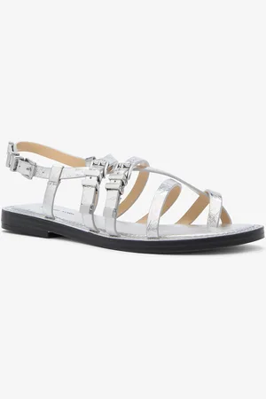Michael Kors MK Sandalo Darrington in pelle craquelé metallizzata