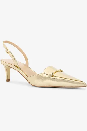 Michael Kors MK Décolleté Lena slingback in pelle craquelé metallizzata