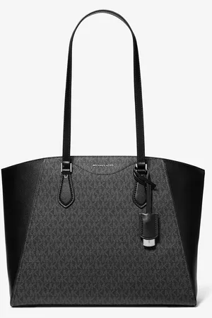Michael Kors MK Borsa tote Taryn grande in pelle con logo