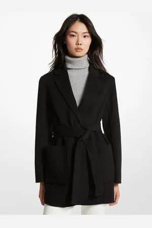 Michael Kors MK Cappotto double-face in misto lana con cintura