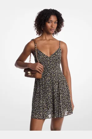 Michael Kors MK Miniabito in georgette con stampa floreale e borchie