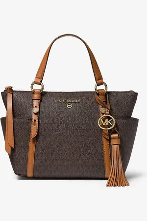 Michael Kors MK Borsa tote Sullivan piccola con zip superiore e logo