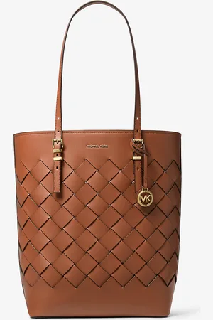 Michael Kors MK Borsa tote Quinn grande in pelle intrecciata